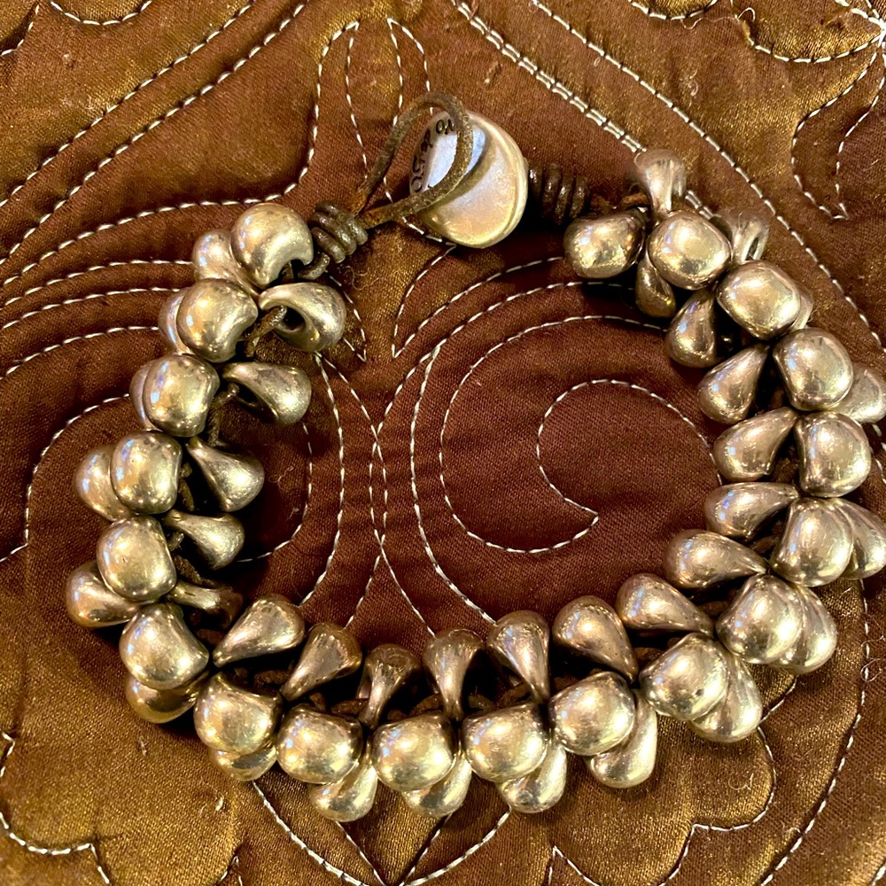 Uno de 50 heavy silver bracelet